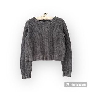Boxy Cropped Cotton Knit